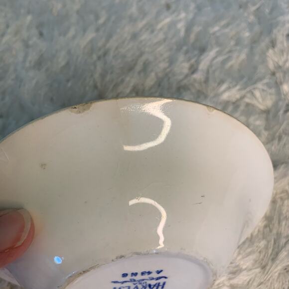 Harvest USA Red Transferware Dessert/Berry Bowl 6" - Picture 2 of 5